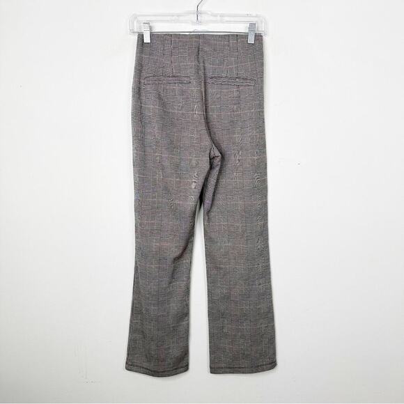FREE PEOPLE Window Pane Plaid Houndstooth Pull On Academia Style Pants Sz. 4 - Picture 5 of 5